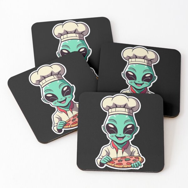 Item preview, Alien who makes pizza designed and sold by TrendyPalette.