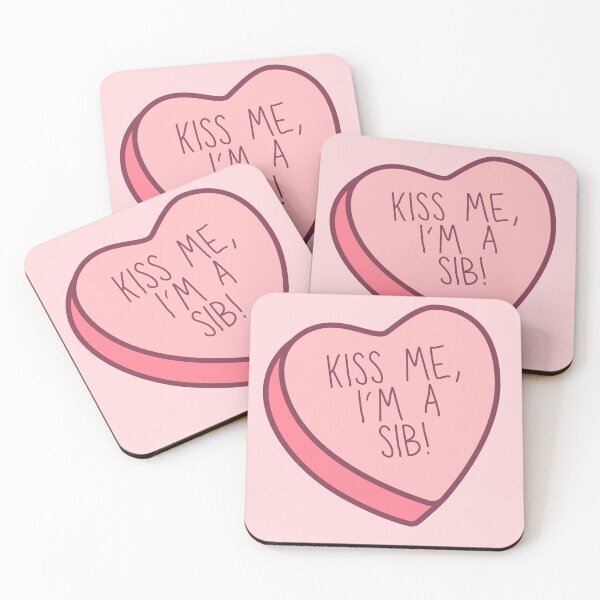 Item preview, Kiss Me, I'm A Sib! - Big/Little Candy Heart designed and sold by Jenna Cage.