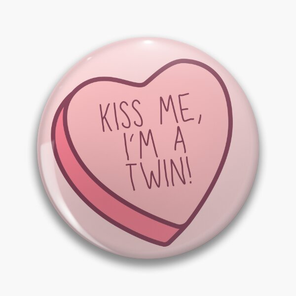 Item preview, Kiss Me, I'm A Twin! - Big/Little Candy Heart designed and sold by Jenna Cage.