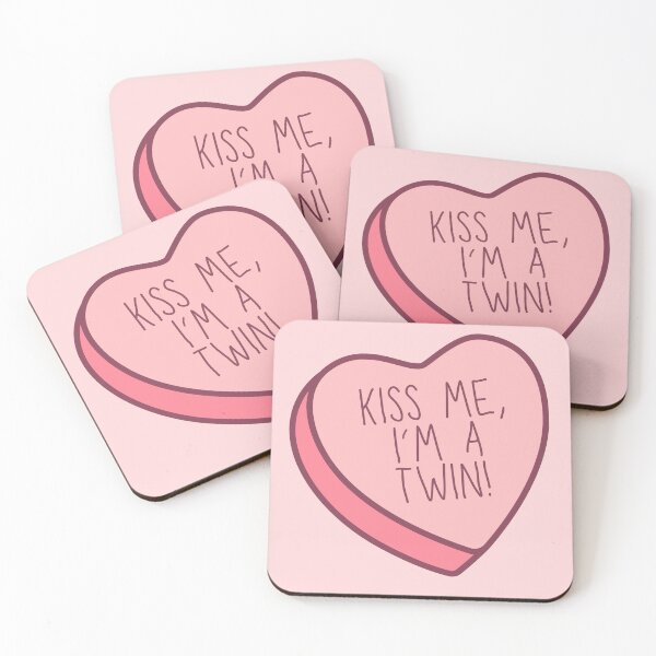 Item preview, Kiss Me, I'm A Twin! - Big/Little Candy Heart designed and sold by Jenna Cage.