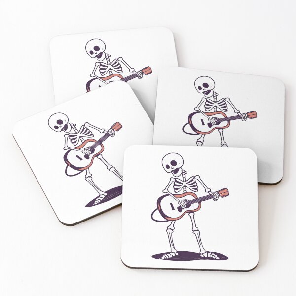 Item preview, Halloween Skeleton Playing Guitar designed and sold by QUOTABLE STICKERS.