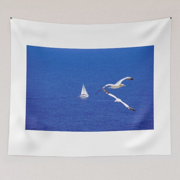 Item preview, White sailing boat designed and sold by mylensflow.