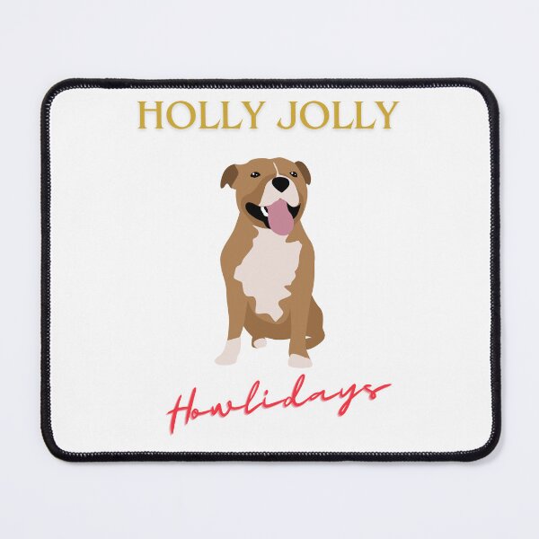 Item preview, Pitbull tan Holly Jolly Howlidays designed and sold by WildBeauty.