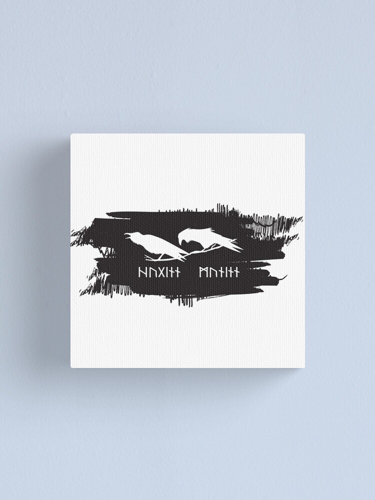 "Hugin and Munin Odin Ravens/Crows with Runic names Norse Viking