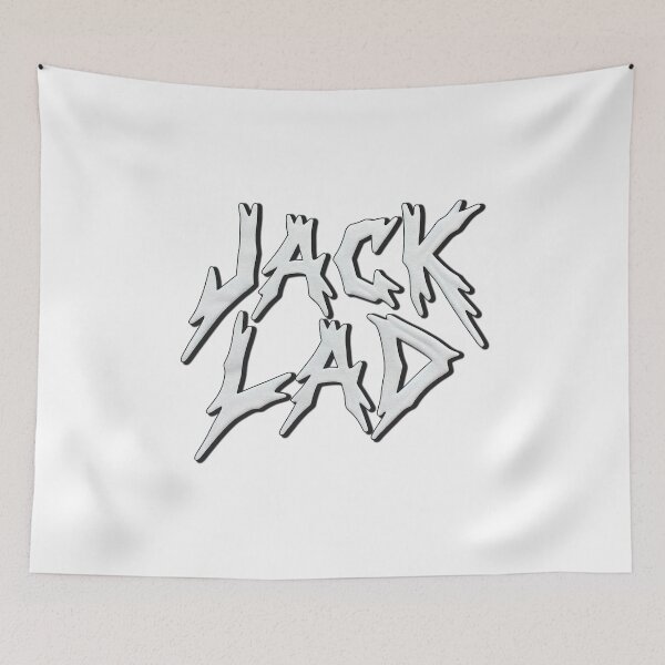 Item preview, Jack Lad Logo (white, jagged, and slightly distorted letters) designed and sold by Jack O TV.