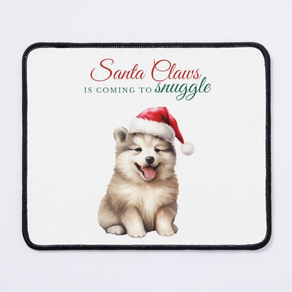 Item preview, Husky Santa Claws is coming to snuggle in red and green designed and sold by WildBeauty.