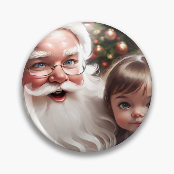 Item preview, Santa and Little Girl Portrait designed and sold by KoliBabb.