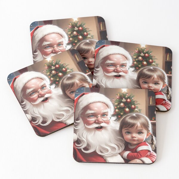 Item preview, Santa and Little Girl Portrait designed and sold by KoliBabb.