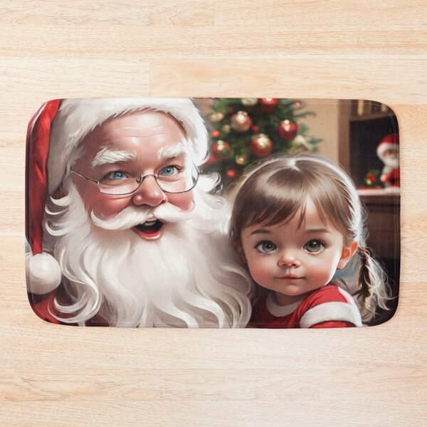 Item preview, Santa and Little Girl Portrait designed and sold by KoliBabb.