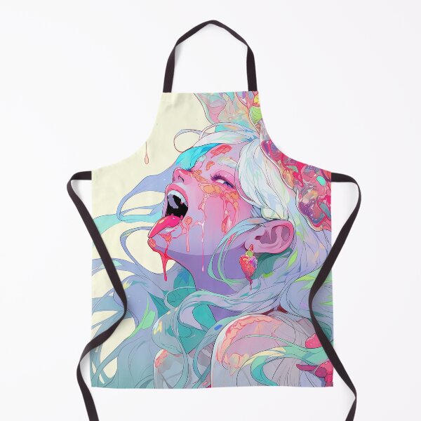 Item preview, Weird Surreal Goopy Tongue Anime Girl designed and sold by bubblegoth.