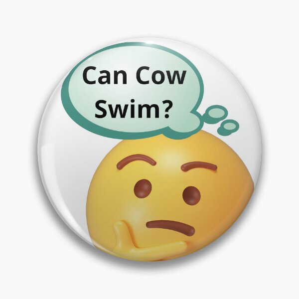Item preview, Deep Thoughts: Can Cow Swim? designed and sold by AnimeAero.