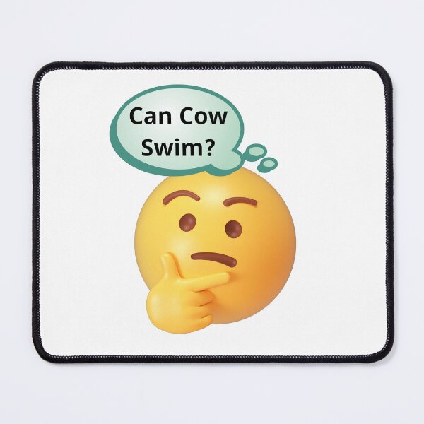 Item preview, Deep Thoughts: Can Cow Swim? designed and sold by AnimeAero.