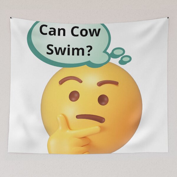 Item preview, Deep Thoughts: Can Cow Swim? designed and sold by AnimeAero.