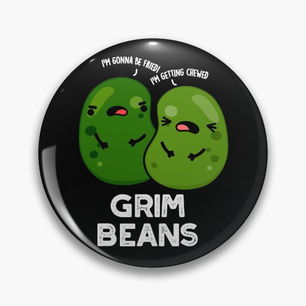Item preview, Grim Beans Funny Veggie Puns (Dark BG) designed and sold by punnybone.