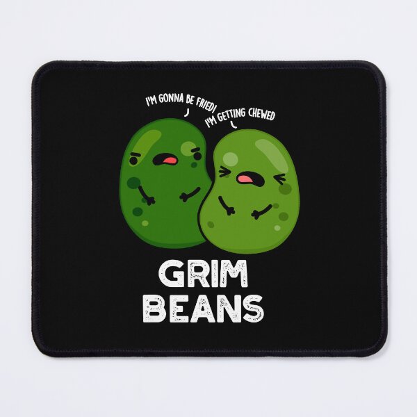 Item preview, Grim Beans Funny Veggie Puns (Dark BG) designed and sold by punnybone.