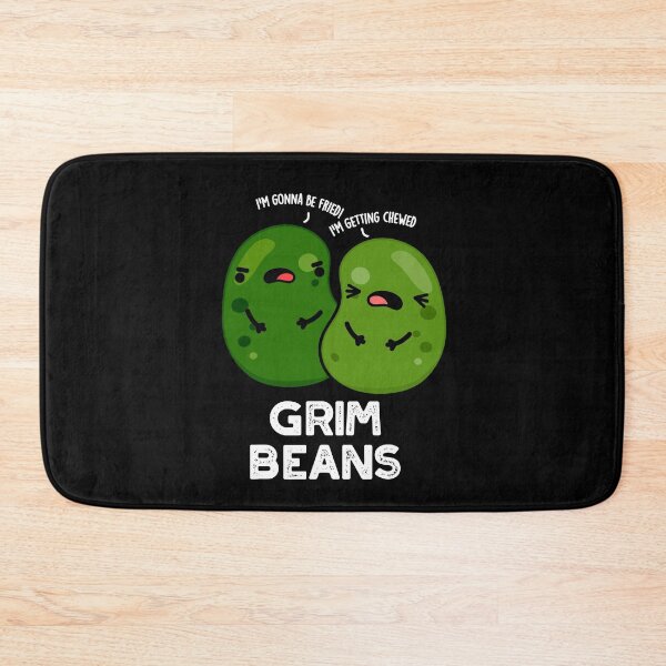 Item preview, Grim Beans Funny Veggie Puns (Dark BG) designed and sold by punnybone.