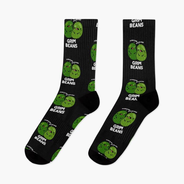 Item preview, Grim Beans Funny Veggie Puns (Dark BG) designed and sold by punnybone.