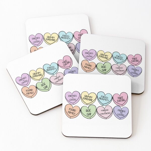Item preview, All Book Tropes Love Hearts designed and sold by baranskini.