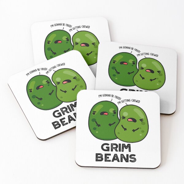 Item preview, Grim Beans Funny Veggie Puns designed and sold by punnybone.