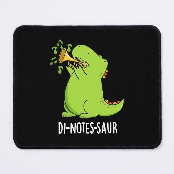 Item preview, Di-notes-saur Funny Dinosaur Puns (Dark BG) designed and sold by punnybone.