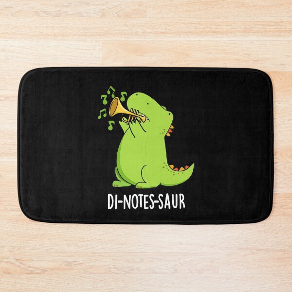 Item preview, Di-notes-saur Funny Dinosaur Puns (Dark BG) designed and sold by punnybone.