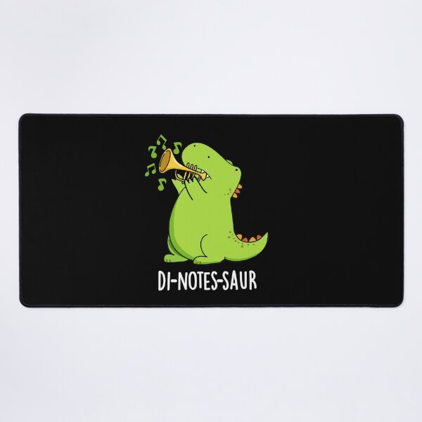 Item preview, Di-notes-saur Funny Dinosaur Puns (Dark BG) designed and sold by punnybone.