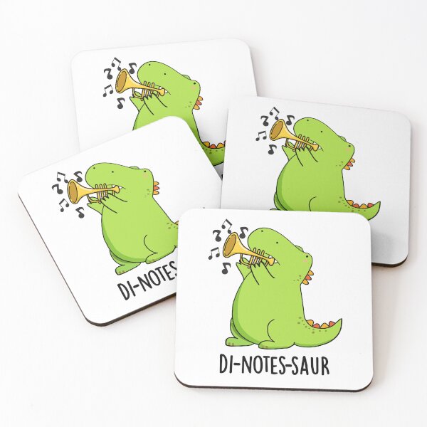 Item preview, Di-notes-saur Funny Dinosaur Puns designed and sold by punnybone.