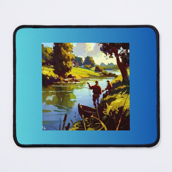 Item preview, Fishing by a River mouse pad. designed and sold by MICKSPIKS.