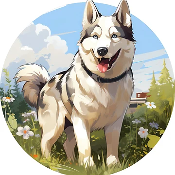 Artwork thumbnail, Husky Spring by PatternCabinet-