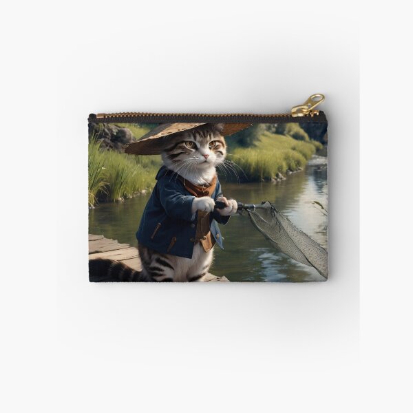 Item preview, A cat fishing in a river designed and sold by AiAnatnom.