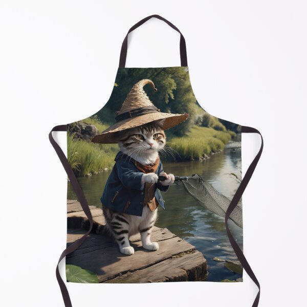 Item preview, A cat fishing in a river designed and sold by AiAnatnom.