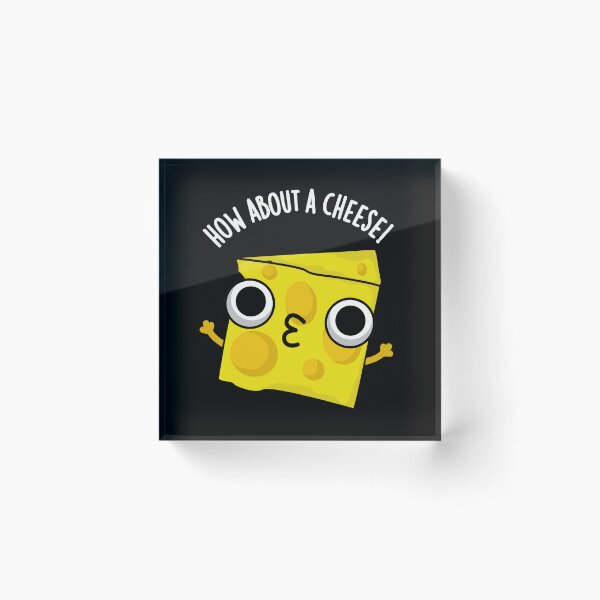 Item preview, How About A Cheese Funny Kiss Puns (Dark BG) designed and sold by punnybone.