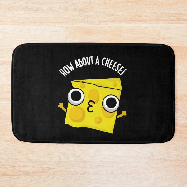 Item preview, How About A Cheese Funny Kiss Puns (Dark BG) designed and sold by punnybone.