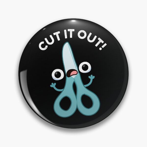 Item preview, Cut It Out Funny Scissors Puns (Dark BG) designed and sold by punnybone.