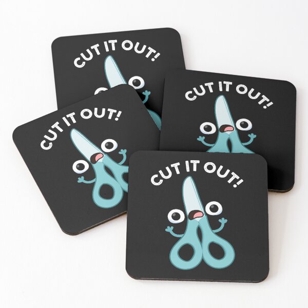Item preview, Cut It Out Funny Scissors Puns (Dark BG) designed and sold by punnybone.
