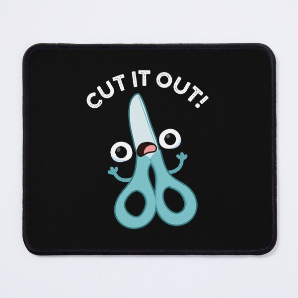 Item preview, Cut It Out Funny Scissors Puns (Dark BG) designed and sold by punnybone.