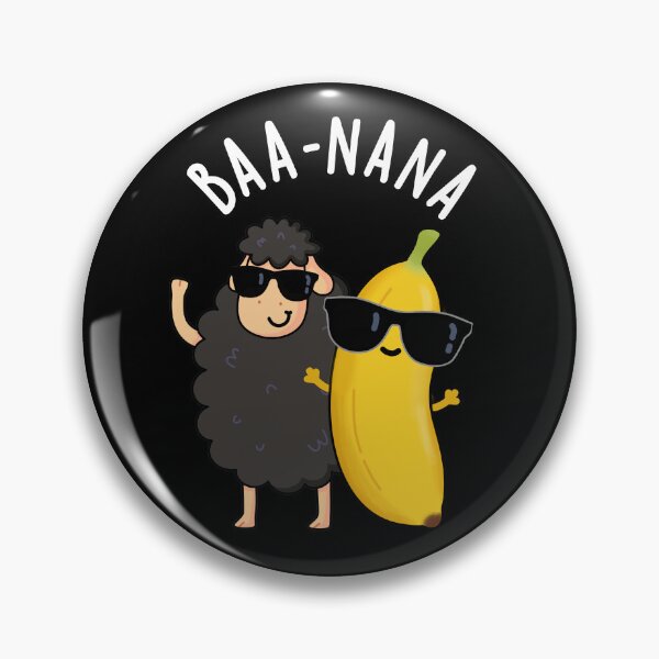 Item preview, Baa-nana Funny Banana Puns (Dark BG) designed and sold by punnybone.