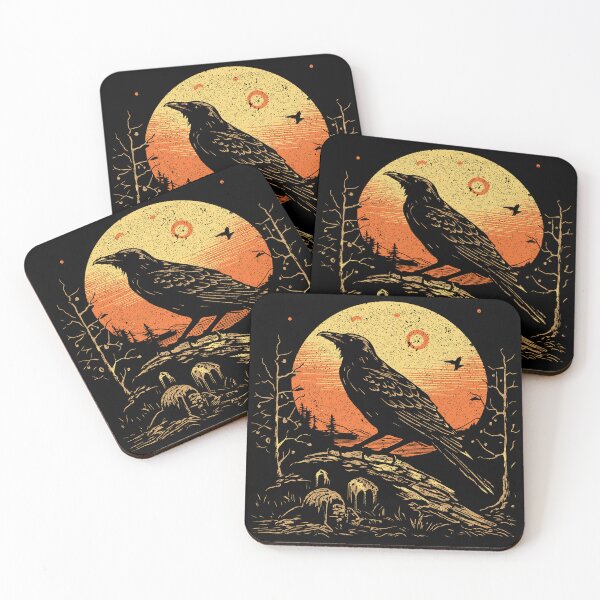 Item preview, Woodcut Crow designed and sold by Texterns.