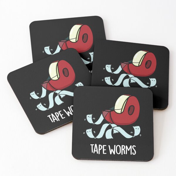 Item preview, Tape Worms Funny Sticky Tape Puns (Dark BG) designed and sold by punnybone.