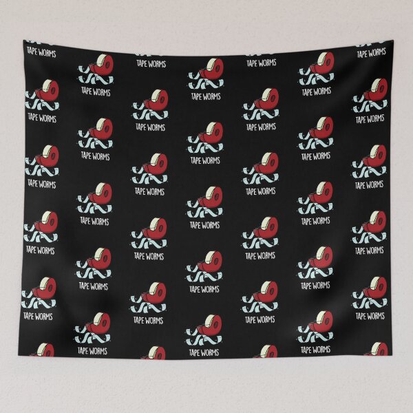 Item preview, Tape Worms Funny Sticky Tape Puns (Dark BG) designed and sold by punnybone.
