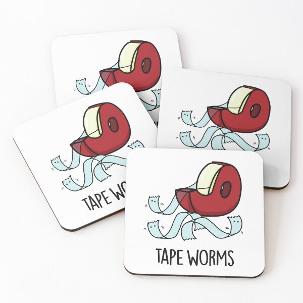 Item preview, Tape Worms Funny Sticky Tape Puns designed and sold by punnybone.