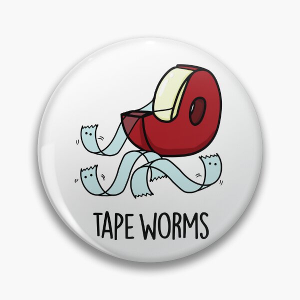 Item preview, Tape Worms Funny Sticky Tape Puns designed and sold by punnybone.