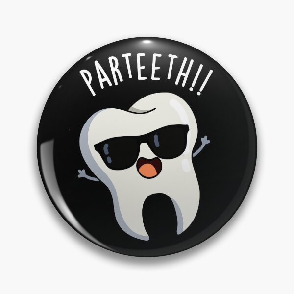 Item preview, Par-teeth Funny Dental Puns (Dark BG) designed and sold by punnybone.