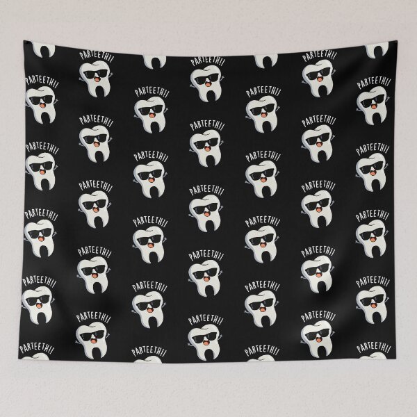 Item preview, Par-teeth Funny Dental Puns (Dark BG) designed and sold by punnybone.