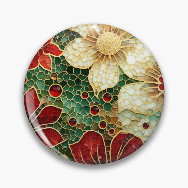 Item preview, Festive Christmas Stained Glass Patterned designed and sold by JunkWithSteph.