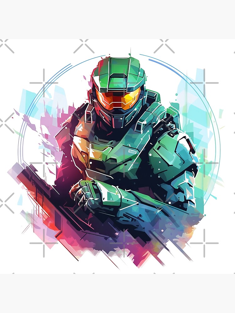 Art Poster Master Chief Watercolor