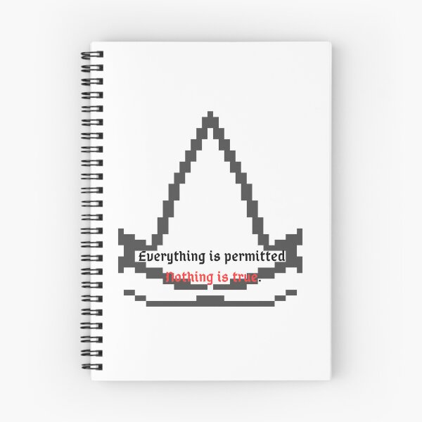 Item preview, Assasin's creed sticker Everything is permitted, nothing is true. designed and sold by Pixel-Delights.