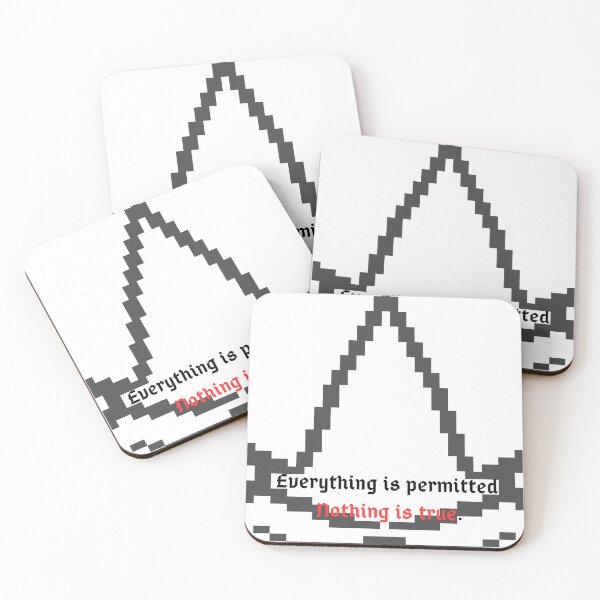 Item preview, Assasin's creed sticker Everything is permitted, nothing is true. designed and sold by Pixel-Delights.