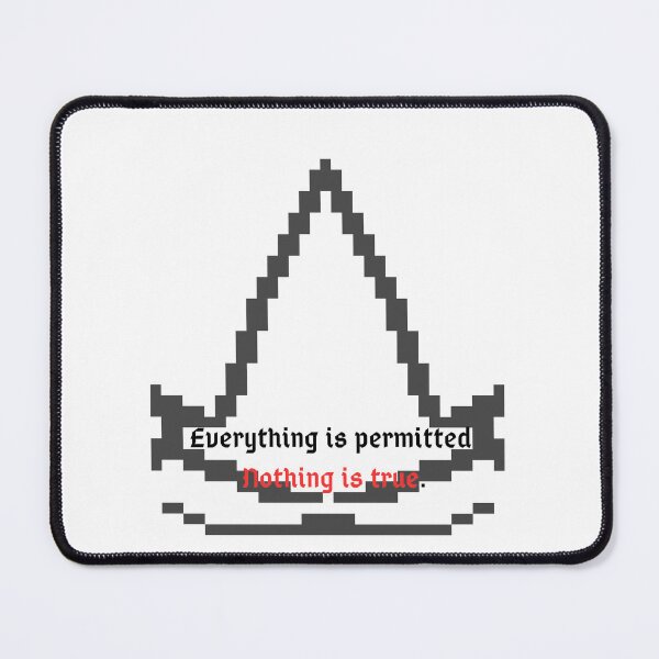 Item preview, Assasin's creed sticker Everything is permitted, nothing is true. designed and sold by Pixel-Delights.