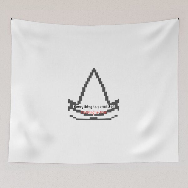Item preview, Assasin's creed sticker Everything is permitted, nothing is true. designed and sold by Pixel-Delights.